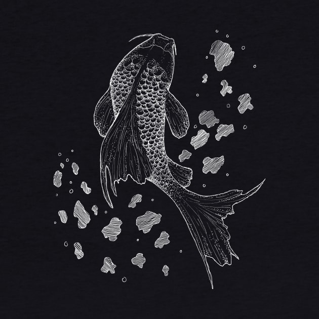 Splash - Chalkboard style, koi fish, animals by Inspirational Koi Fish